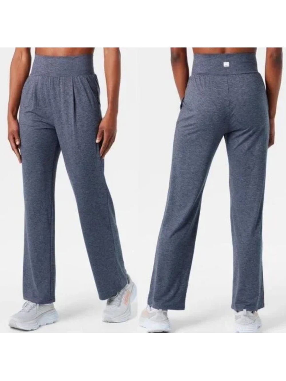 Vuori Lux At Ease Straight Leg Pants Womens Blue Heather Stretch VW4068 Sz S